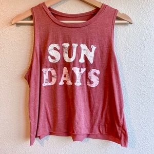GRAYSON THREADS CROPPED SUN DAYS TANK TOP